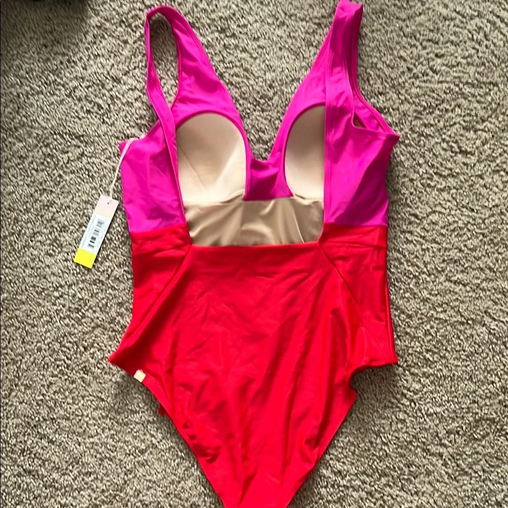 Summersalt Pink and Red Colorblock One-Piece Swimsuit, NWT - Picture 4 of 5